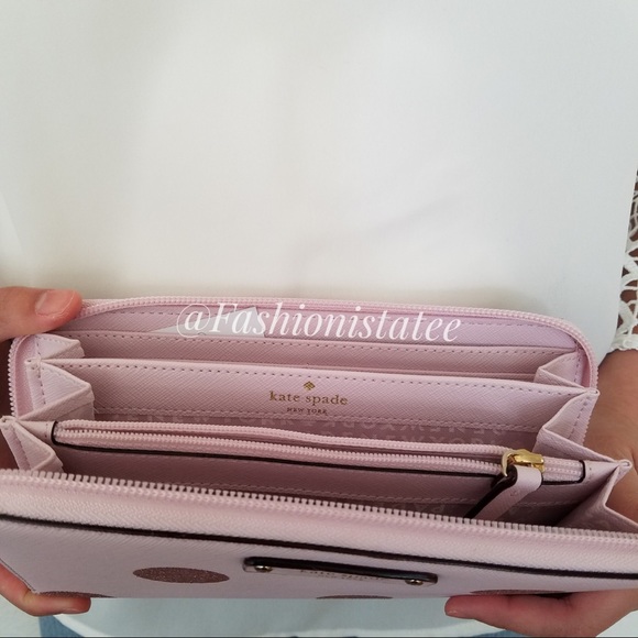 NWT KATE SPADE HANI HAVEN LANE POLKA DOT WALLET - Picture 3 of 6